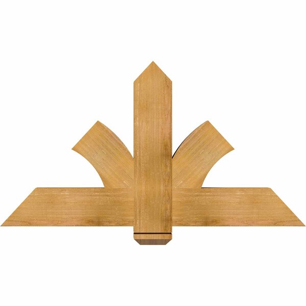 Ekena Millwork Redmond Rough Sawn Timber Gable Bracket, Western Red Cedar, 48"W x 26"H x 4"D x 6"F, 13/12 Pitch GBW048X26X0406RED00RWR - main
